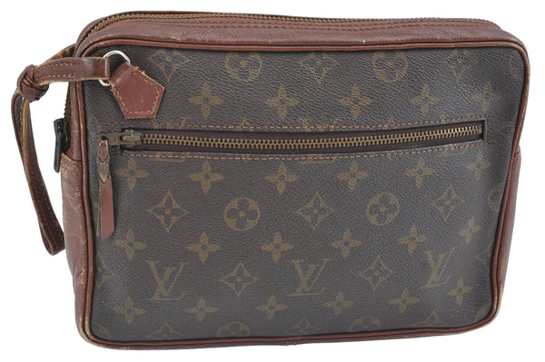 Authentic Louis Vuitton Monogram Pochette Sport Clutch Hand Bag Old Model 3893I