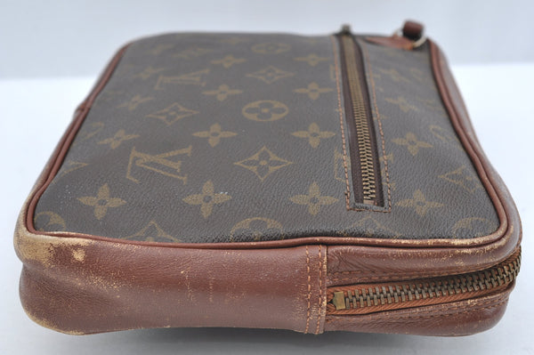 Authentic Louis Vuitton Monogram Pochette Sport Clutch Hand Bag Old Model 3893I
