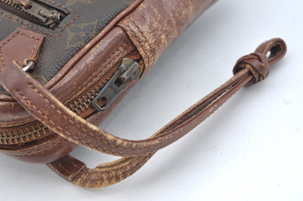 Authentic Louis Vuitton Monogram Pochette Sport Clutch Hand Bag Old Model 3893I