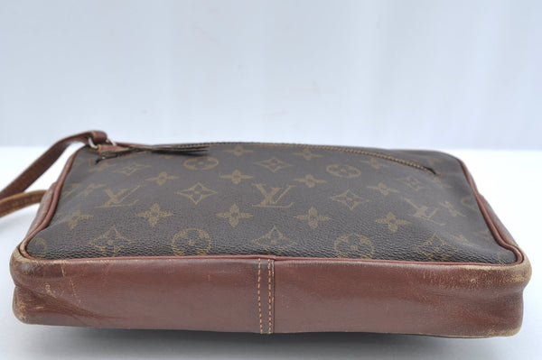 Authentic Louis Vuitton Monogram Pochette Sport Clutch Hand Bag Old Model 3893I