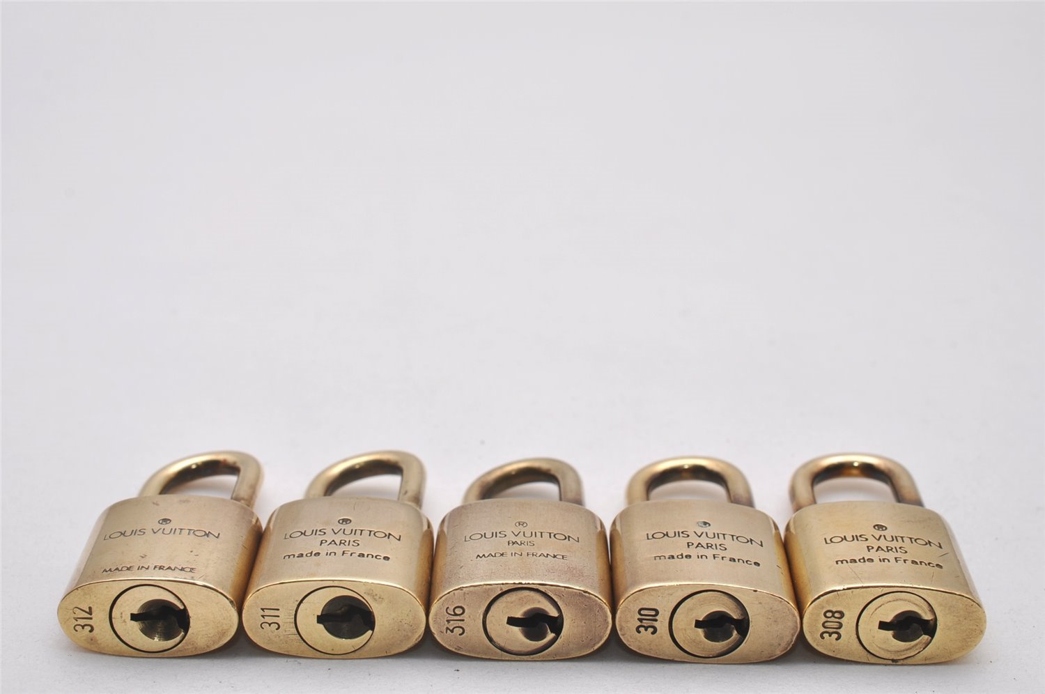 Authentic Louis Vuitton Padlock Gold 10Set LV 3894I