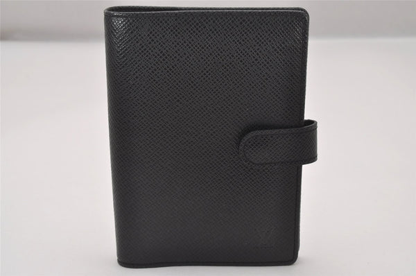 Authentic Louis Vuitton Taiga Agenda PM Notebook Cover Black R20426 LV 3896I