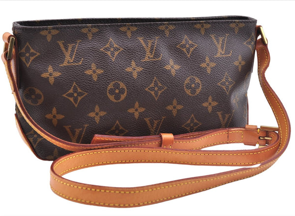 Authentic Louis Vuitton Monogram Trotteur Shoulder Cross Bag M51240 LV 3898E