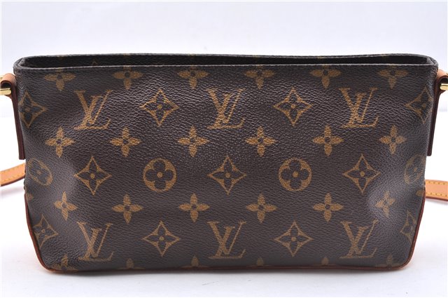 Authentic Louis Vuitton Monogram Trotteur Shoulder Cross Bag M51240 LV 3898E