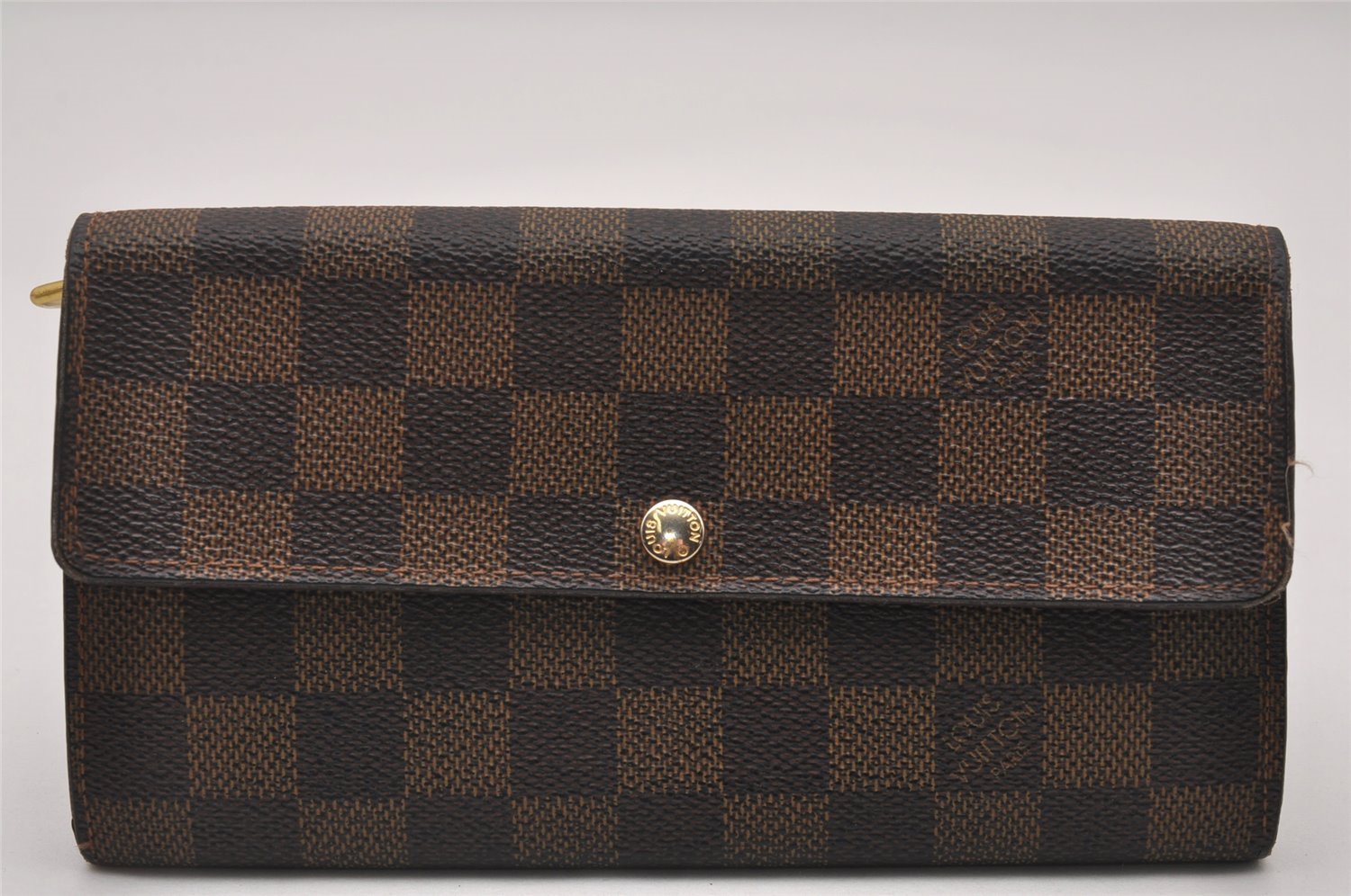 Authentic Louis Vuitton Damier Portefeuille Sarah Long Wallet N61734 LV 3898I