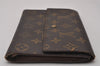 Authentic Louis Vuitton Monogram Pochette Pass Pole M60135 Trifold Wallet 3899I