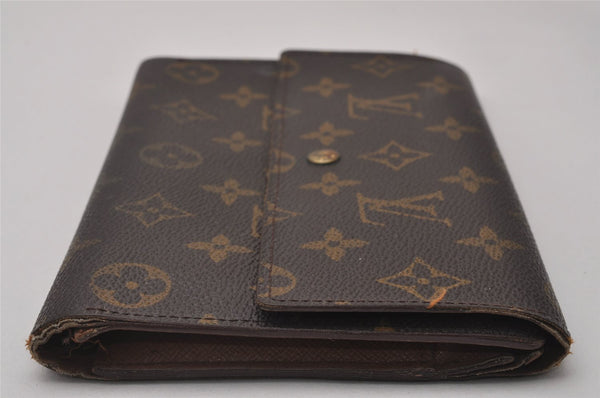 Authentic Louis Vuitton Monogram Pochette Pass Pole M60135 Trifold Wallet 3899I