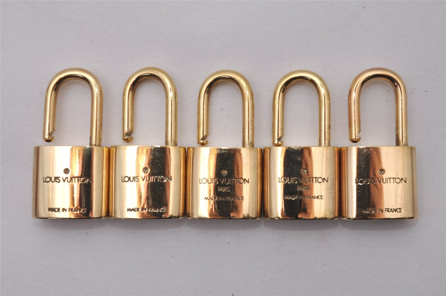 Authentic Louis Vuitton Padlock Gold 10Set LV 3900I