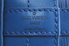 Authentic Louis Vuitton Epi Noe Shoulder Drawstring Bag Blue M44005 LV 3905I