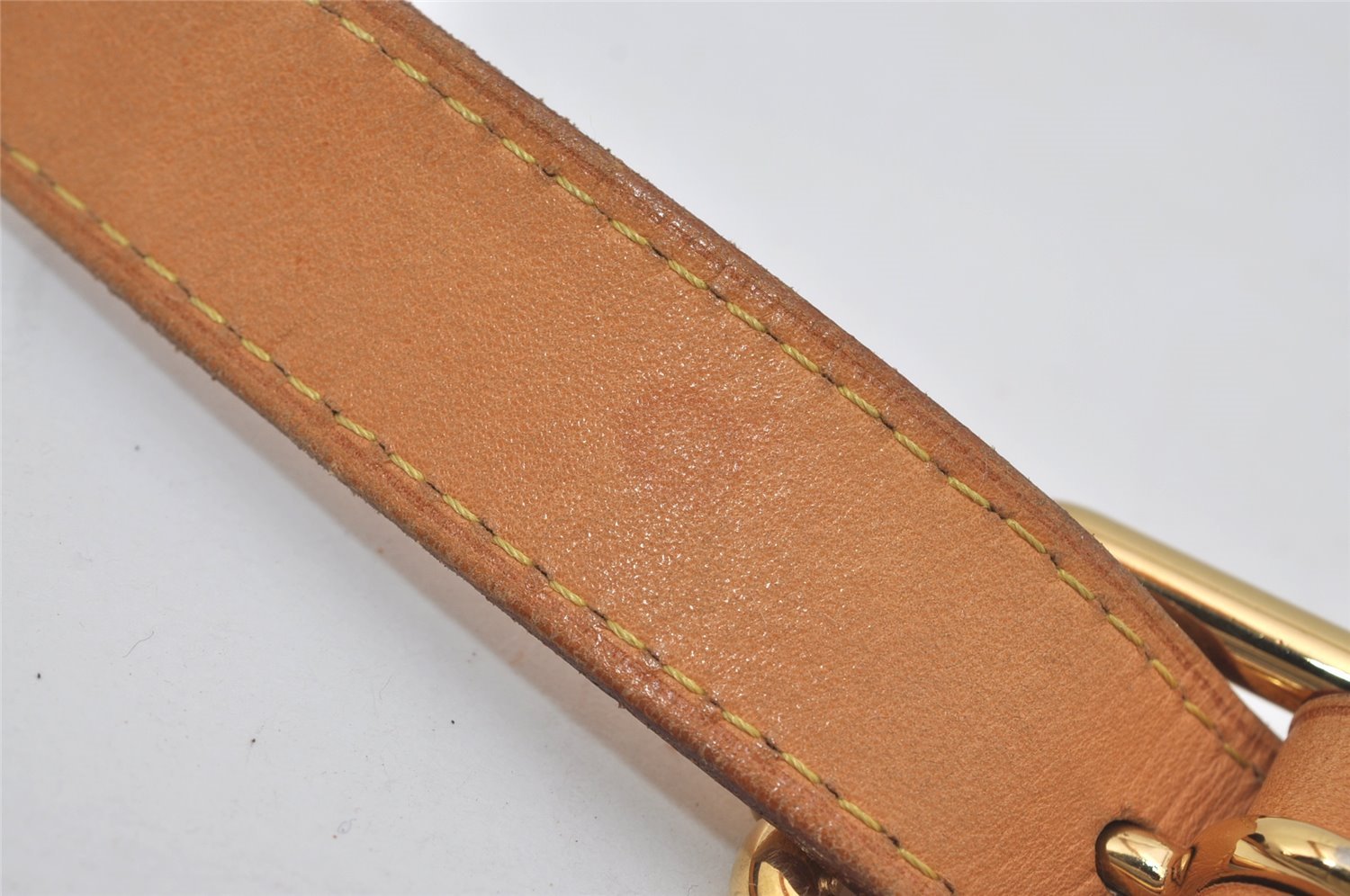 Authentic Louis Vuitton Leather Shoulder Strap Beige 36.4-40.2