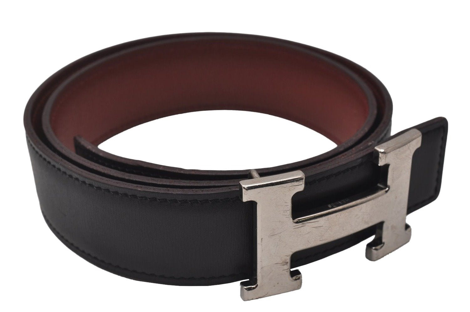 Authentic HERMES Constance Leather Belt 68-73cm 26.8-28.7