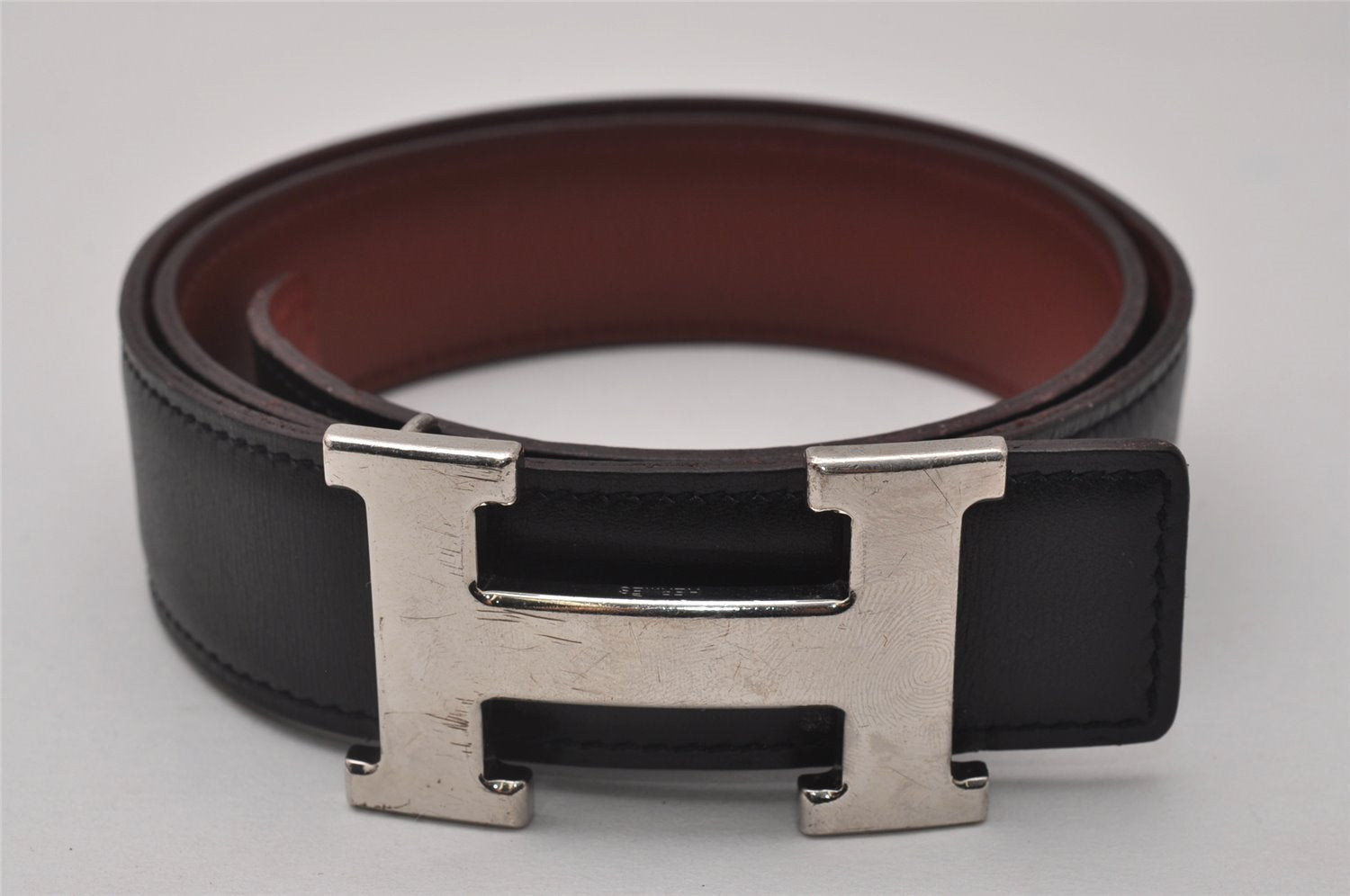 Authentic HERMES Constance Leather Belt 68-73cm 26.8-28.7