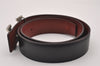 Authentic HERMES Constance Leather Belt 68-73cm 26.8-28.7" Black Bordeaux 3909I