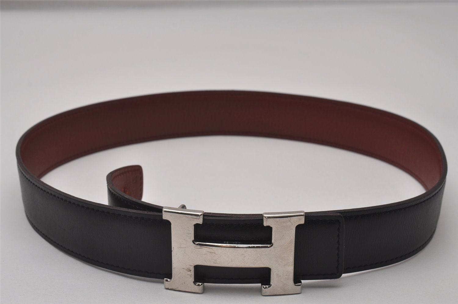 Authentic HERMES Constance Leather Belt 68-73cm 26.8-28.7