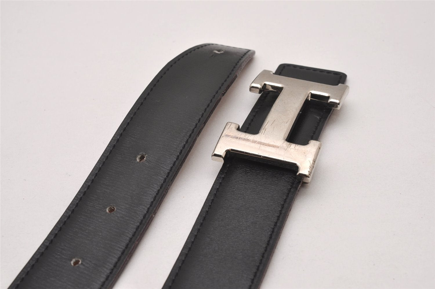 Authentic HERMES Constance Leather Belt 68-73cm 26.8-28.7