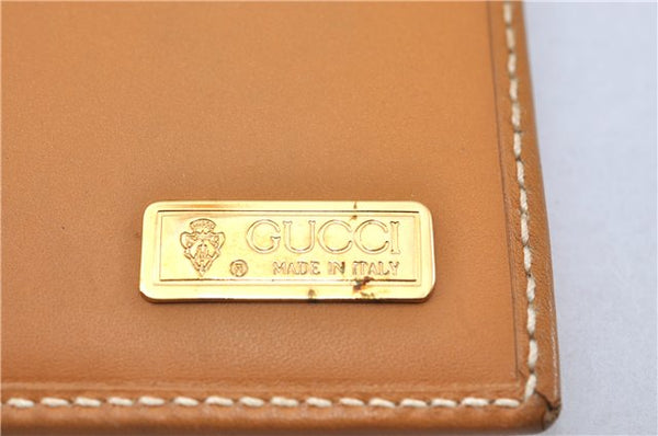 Authentic GUCCI Micro GG Vintage PVC Leather Long Wallet Purse Brown 3910F