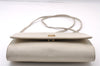 Authentic GIVENCHY Vintage Leather Shoulder Cross Body Bag Purse White 3915I