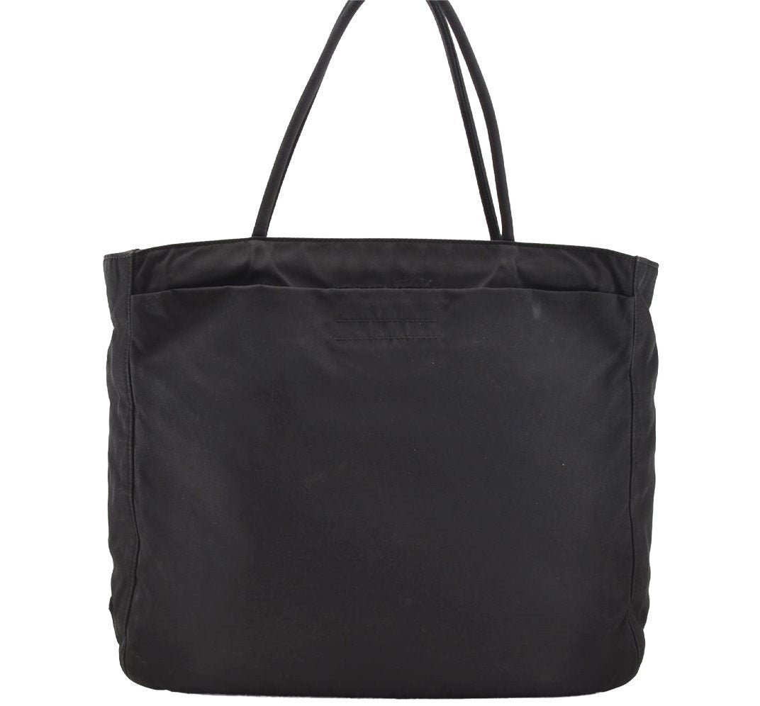 Authentic PRADA Vintage Nylon Tessuto Shoulder Hand Tote Bag Black 3916I