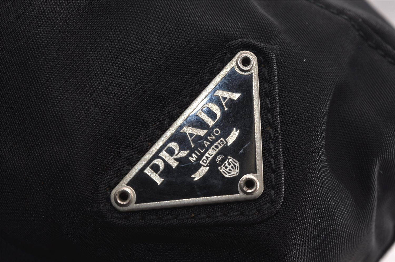Authentic PRADA Vintage Nylon Tessuto Shoulder Hand Tote Bag Black 3916I