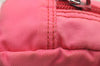 Authentic PRADA Vintage Nylon Tessuto Saffiano Leather Pouch Purse Pink 3918I