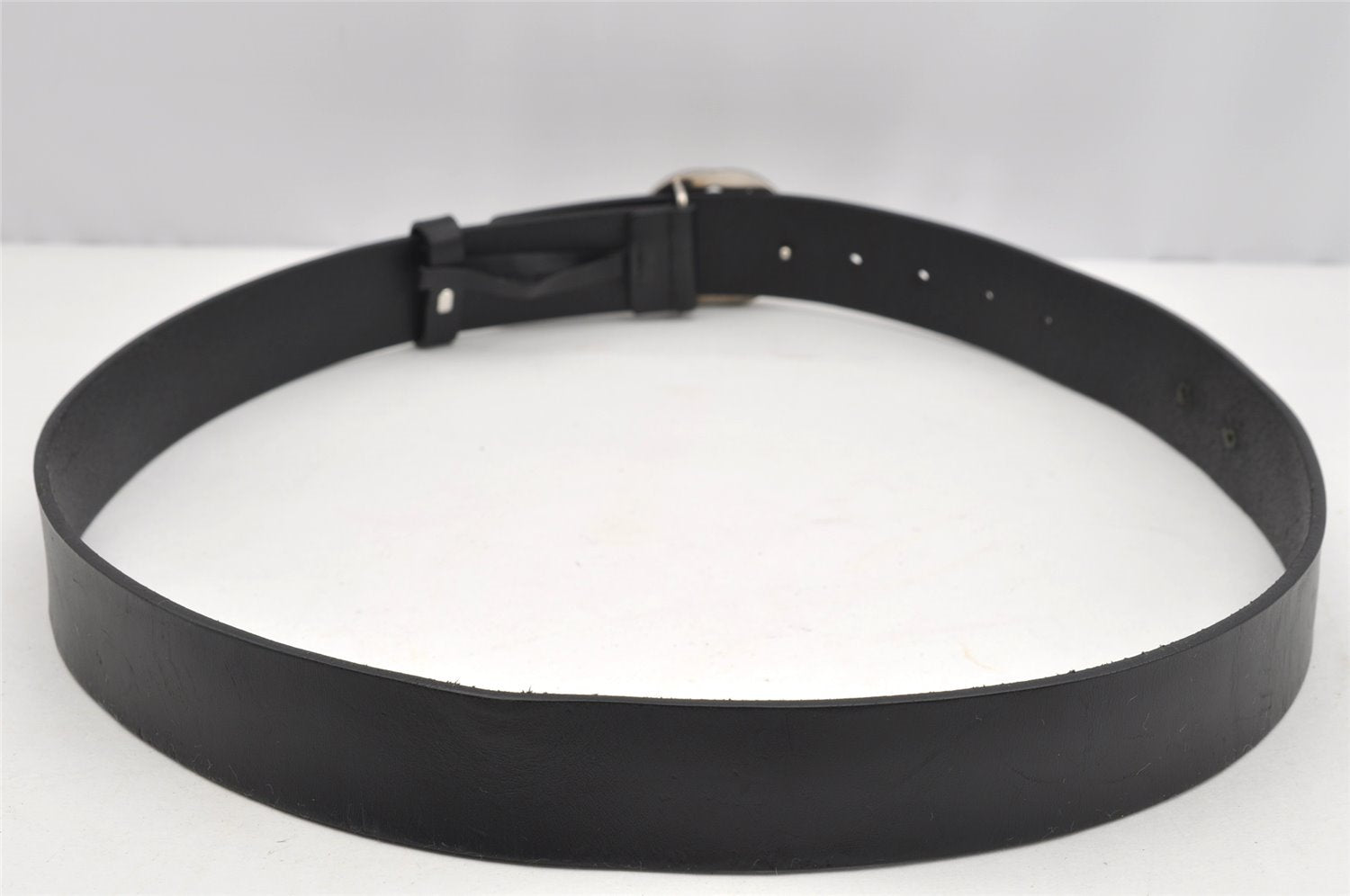 Authentic GUCCI Interlocking G Belt Leather Size 95cm 37.4