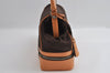 Authentic PRADA Vintage Canvas Leather Shoulder Hand Bag Brown 3921I