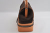 Authentic PRADA Vintage Canvas Leather Shoulder Hand Bag Brown 3921I