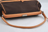 Authentic PRADA Vintage Canvas Leather Shoulder Hand Bag Brown 3921I