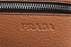 Authentic PRADA Vintage Canvas Leather Shoulder Hand Bag Brown 3921I