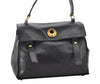 Authentic YVES SAINT LAURENT Muse Two Hand Bag Leather 197149 Black 3925I