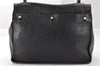 Authentic YVES SAINT LAURENT Muse Two Hand Bag Leather 197149 Black 3925I