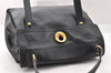 Authentic YVES SAINT LAURENT Muse Two Hand Bag Leather 197149 Black 3925I