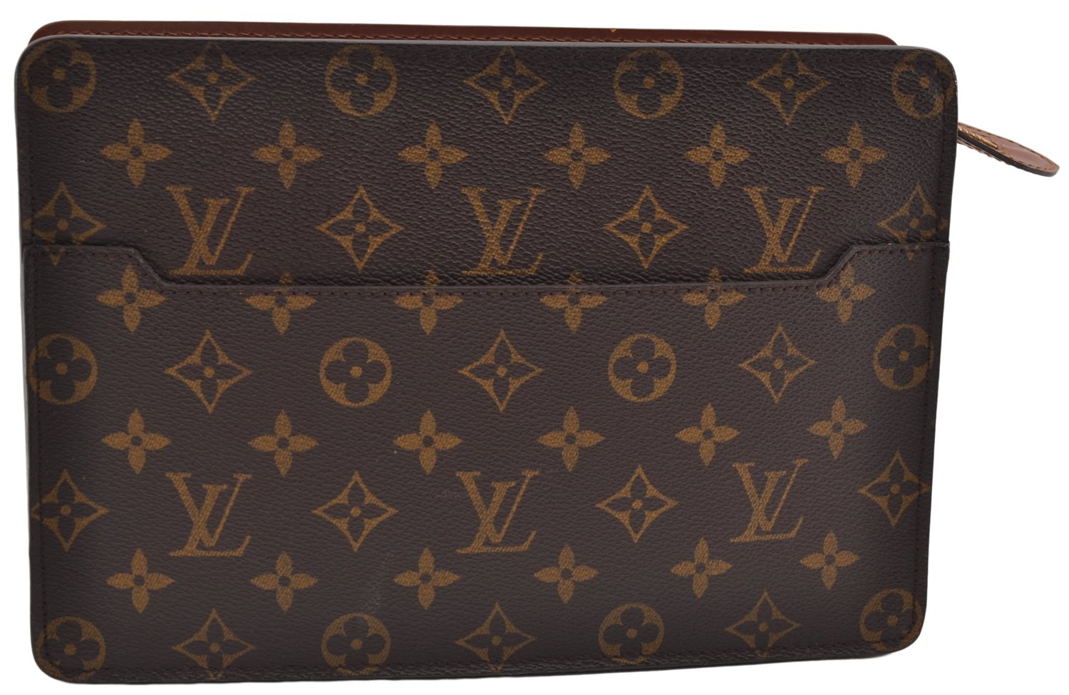 Authentic Louis Vuitton Monogram Pochette Homme Clutch Hand Bag M51795 LV 3926E