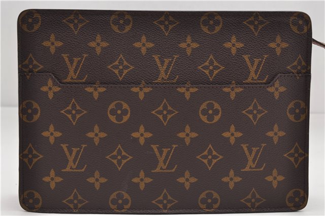 Authentic Louis Vuitton Monogram Pochette Homme Clutch Hand Bag M51795 LV 3926E