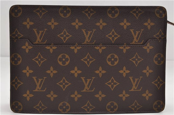 Authentic Louis Vuitton Monogram Pochette Homme Clutch Hand Bag M51795 LV 3926E