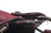 Authentic BALENCIAGA Classic The Day Hand Bag Leather 140442 Bordeaux Red 3928I