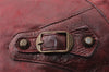 Authentic BALENCIAGA Classic The Day Hand Bag Leather 140442 Bordeaux Red 3928I