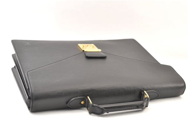 Authentic Louis Vuitton Epi Serviette Conseiller Briefcase Black M54422 LV 3929F