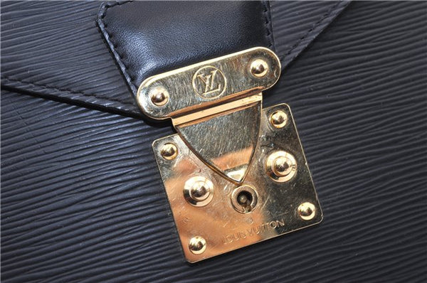 Authentic Louis Vuitton Epi Serviette Conseiller Briefcase Black M54422 LV 3929F