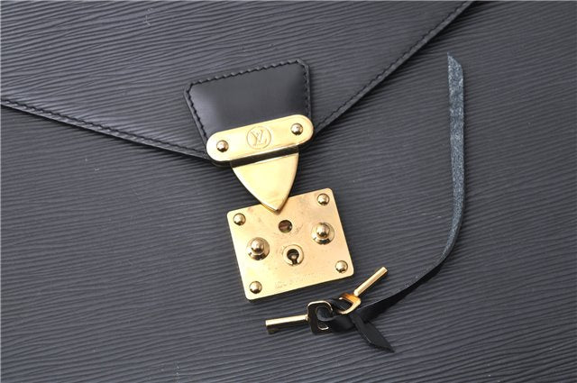 Authentic Louis Vuitton Epi Serviette Conseiller Briefcase Black M54422 LV 3929F