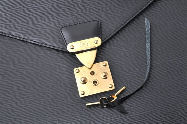 Authentic Louis Vuitton Epi Serviette Conseiller Briefcase Black M54422 LV 3929F