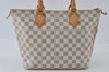 Authentic Louis Vuitton Damier Azur Saleya PM Shoulder Tote Bag N51186 LV 3930I
