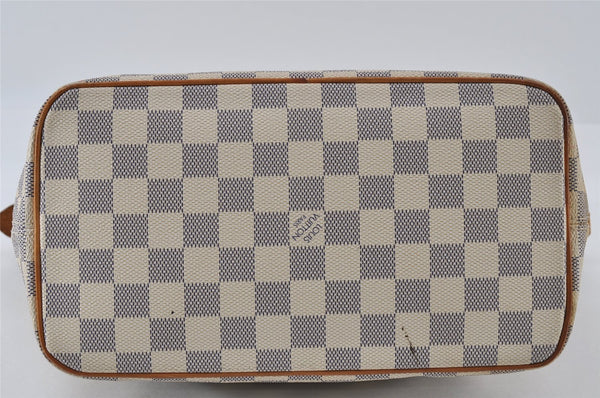 Authentic Louis Vuitton Damier Azur Saleya PM Shoulder Tote Bag N51186 LV 3930I
