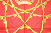 Authentic HERMES Carre 90 Scarf Crown Motif Silk Red 3931D