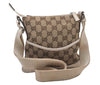 Authentic GUCCI Shoulder Cross Body Bag GG Canvas Leather 147671 Brown 3931I