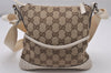 Authentic GUCCI Shoulder Cross Body Bag GG Canvas Leather 147671 Brown 3931I