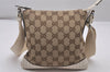 Authentic GUCCI Shoulder Cross Body Bag GG Canvas Leather 147671 Brown 3931I