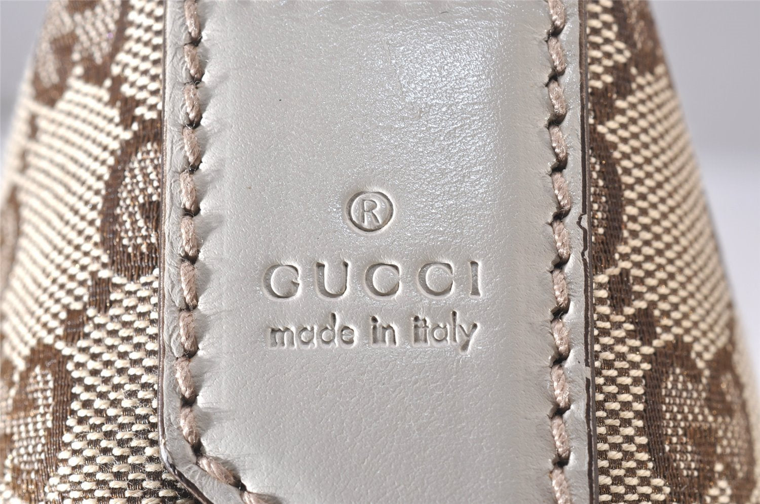 Authentic GUCCI Shoulder Cross Body Bag GG Canvas Leather 147671 Brown 3931I