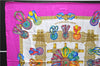 Authentic HERMES Carre 90 Scarf "LES RUBANS DU CHEVAL" Silk Purple 3932D