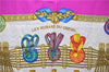 Authentic HERMES Carre 90 Scarf "LES RUBANS DU CHEVAL" Silk Purple 3932D